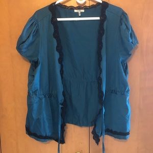 Two vests. One Black and One Teal. Size 22.